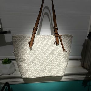 Barely used gold & white MK bag.